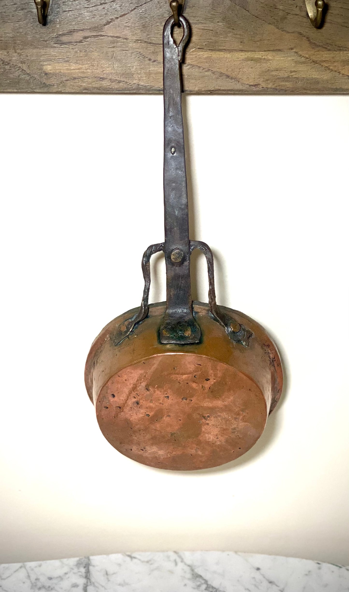 French Antique Copper Pot Hand Forged