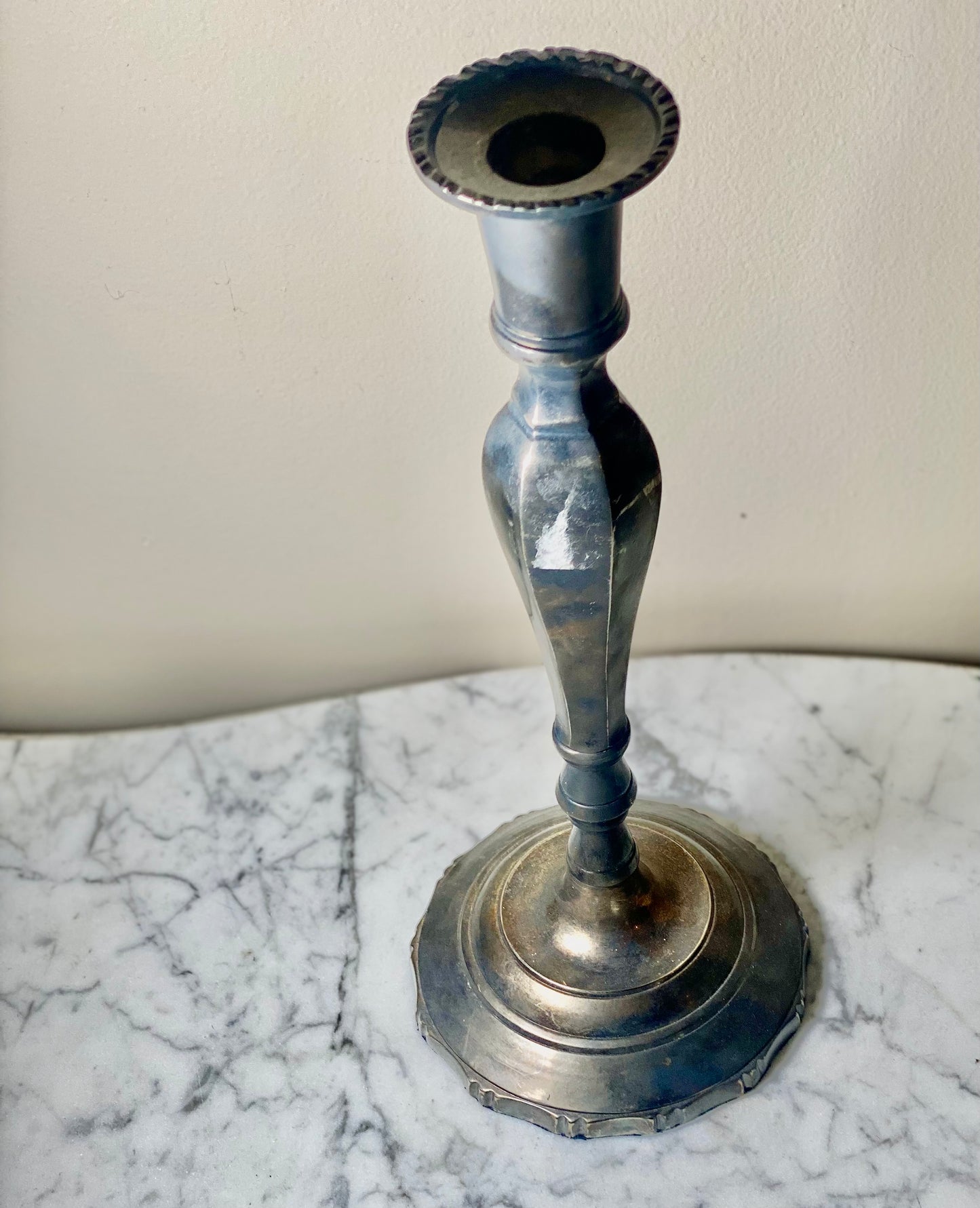 Vintage Silverplate Candlestick Pair