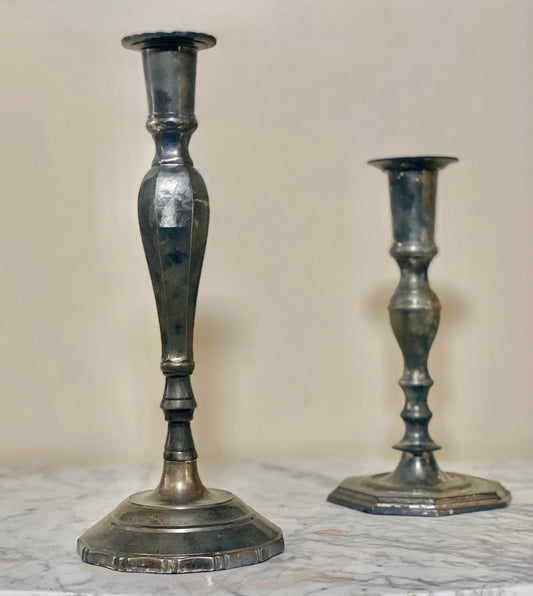 Vintage Silverplate Candlestick Pair