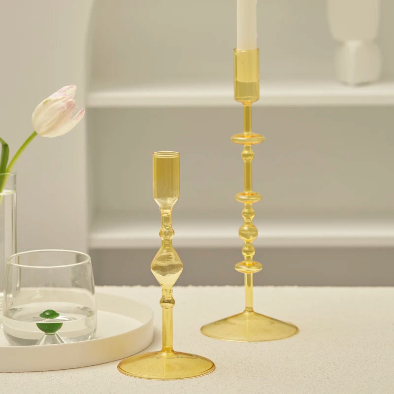 Slender Glass Candlestick