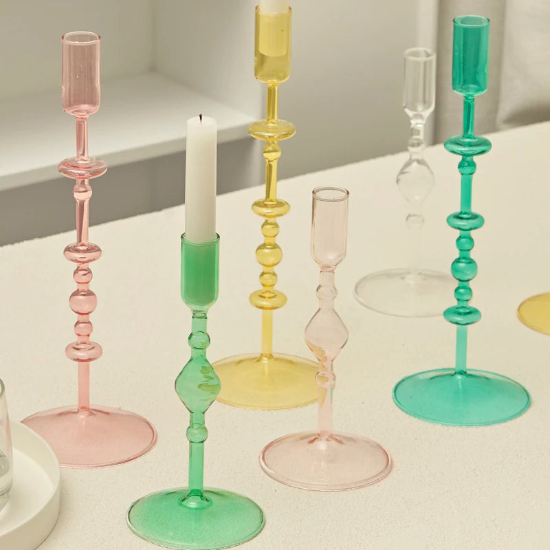 Slender Glass Candlestick