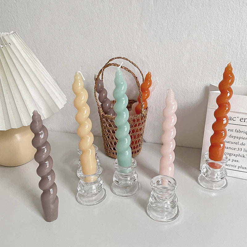 Spiral Taper Besswax Candle Set