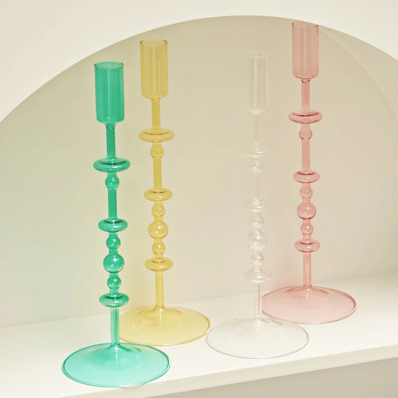 Slender Glass Candlestick