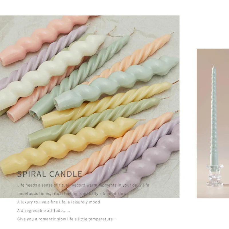 Spiral Candle Pair