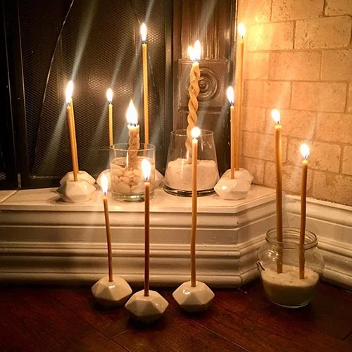 Handmade Beeswax Slender Candles