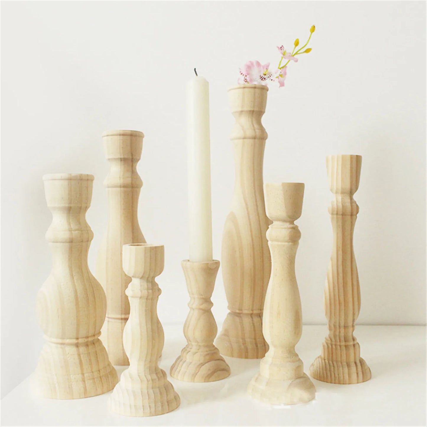 Wooden Candlestick