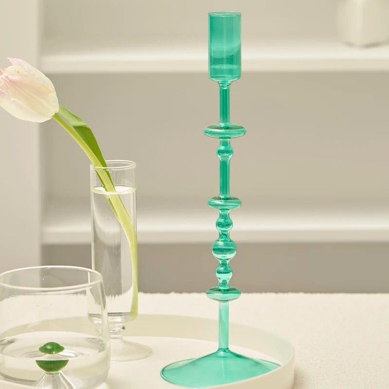 Slender Glass Candlestick