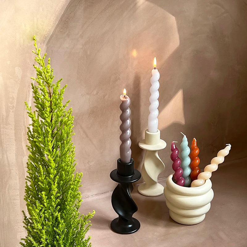 Spiral Taper Besswax Candle Set