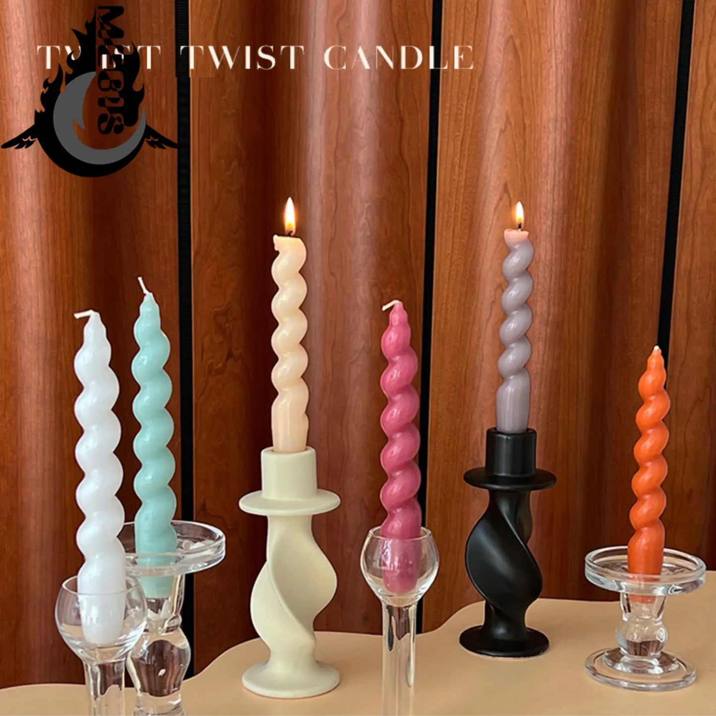 Spiral Taper Besswax Candle Set